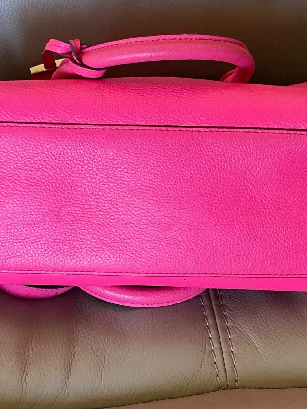 Michael Kors Hot Pink Leather Satchel
